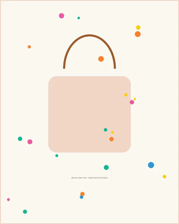 Bolsa do curso Mochila Alegria — versão Dino, peça pronta
